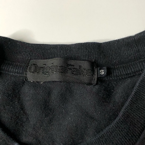 Original Fake Mens Small Black vintage T-Shirt - Picture 3 of 6